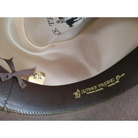 Men's Outback Trading Bentley Wool Fedora Hat Moss Color Leather Band 6/34" S - Picture 5 of 7